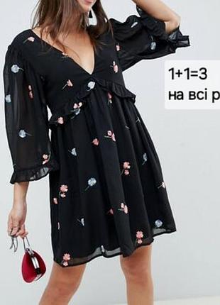 Сукня з вишивкою asos розмір 10