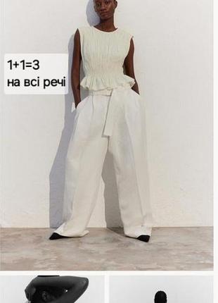 Жатый топ, блуза h&amp;m размер l