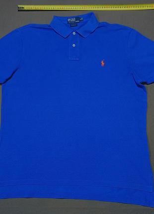 Плечі 51 см polo ralph lauren 
size xl синє  поло custom fit exclusive decoration 100%cotton