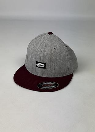 Кепка бейсболка vans heel scab cap off the wall оригінал чоловіча реперка сіра бордова розмір s / m