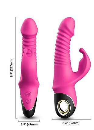 Вибратор - thrusting vibrator zing pink sexstyle 4