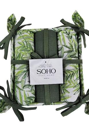Набор кухонных полотенец soho flover, 40*60 см, 3 шт
