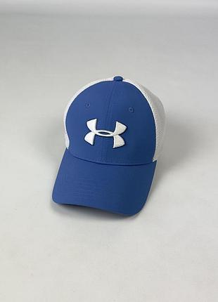 Кепка бейсболка under armour men's driver 2.0 cap оригінал синя біла чоловіча легка літня розмір m