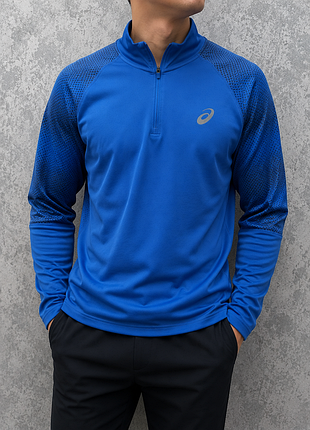 Лонгслив от бренда asics road lite-show 1/2 zip top