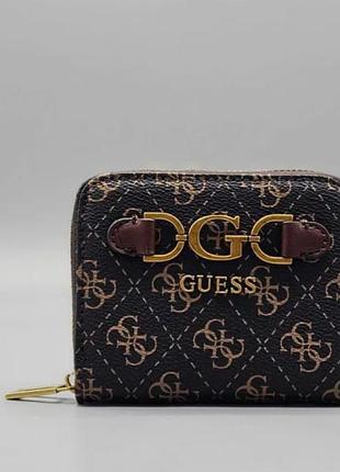 Портмоне женский портмоне 12.5х9х3 см на молнии кожаный кошелек guess для девушки кошелек от гесс для женщины
