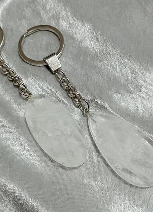 Брелок гірський кришталь (крапля й овал)