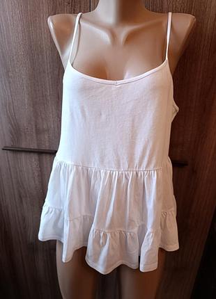 Топ на бретельках білий new look pp eur 40 170/92 котон