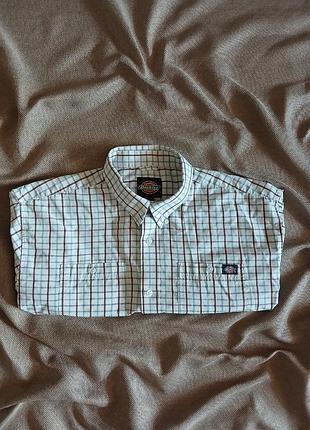 Чоловіча сорочка dickies у клітинку з коротким рукавом (шведка)