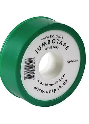 Фум-лента unipak jumbotape professional 19x0,2 мм 15 м
