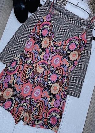 Літній комбінезон zara m короткий комбінезон з шортами в’язаний комбінезон зара в квітковий принт