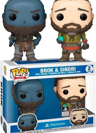 Фігурка funko pop games god of war brok & sindri 2 pack gamestop (exclusive)