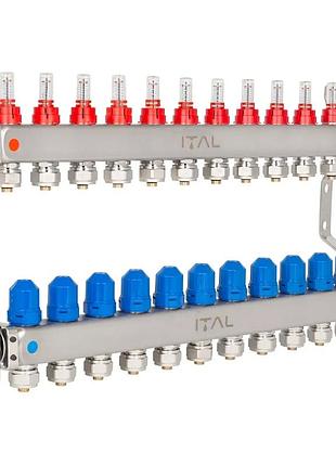 Коллекторный блок с затратами ital hc1-11 x 3/4"ek, нержавеющая сталь