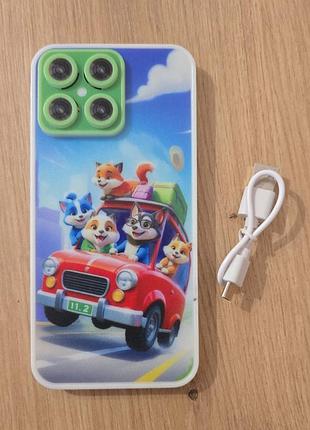 Смартфон детский зверюшки wtoys укр язык аккумулятор кабель usb 23 темы