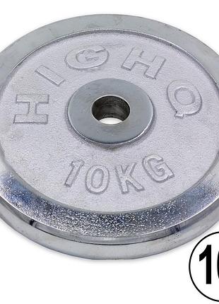 Диск 10 кг хромований 30 мм highq sport ta-1454-10s