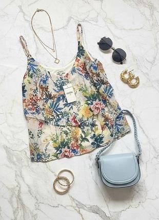 Топ pull&bear у квітковий принт розмір l – новий