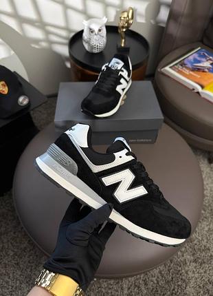 Мужские кроссовки new balance 574 m black white