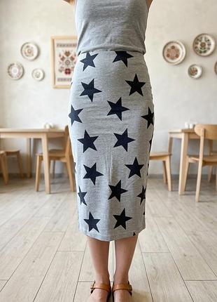 Юбка-карандаш 40-42р. коттон стрейч topshop