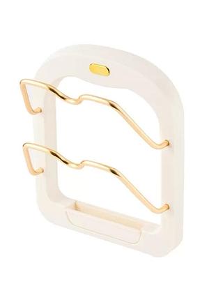 Держатель подставка для крышек на стену kitchen pot cover rack (8649) white