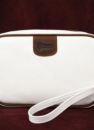 Кожаная сумка барсетка tarwa gs-7310-4lx белая