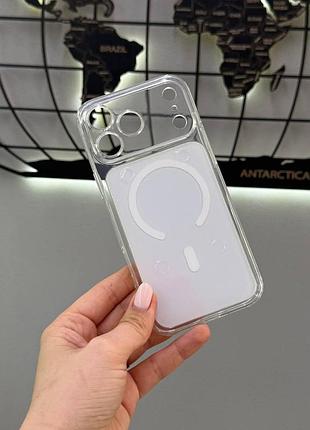 Чехол прозрачный с поддержкой magsafe для iphone 17 pro max, бампер прозрачный магсейф для айфон 17 про макс