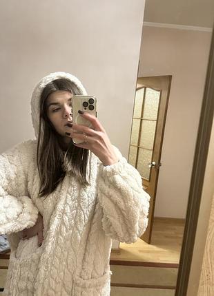 Халат теплий білий розмір one size