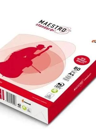 Папір офісний maestro standard+ a4 80 г/м² b клас 500 аркушів білий
