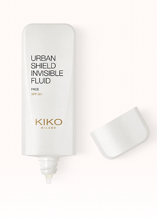 Захисний зволожуючий флюїд для обличчя kiko milano urban shield invisible fluid spf 50+ (000262)
