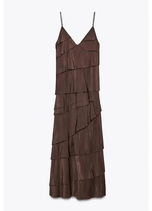 🤎 миди платье zara