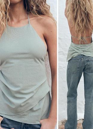 Топ zara з відкритою спиною.