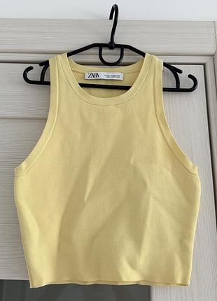 Топ жовтий жіночий zara