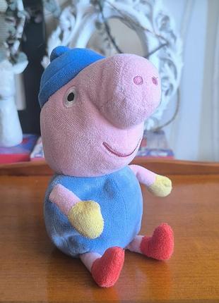 Оригінальна м'яка іграшка джордж (брат свинки пеппи) від ty, peppa pig