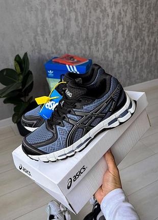 Asics gel-kayano 20 blue/black  сквозна сітка
