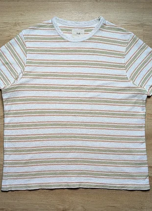 Футболка folk clothing жакардова в смужку, 100% бавовна, m/l