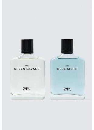 Парфуми zara чоловічі туалетна водаzara green savage /blue spirit 100ml
