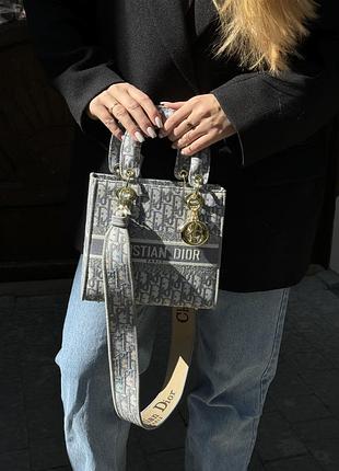 Сумочка medium lady d-lite bag grey😍 3