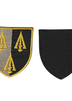 Шеврон военный / армейский, цзсд моу и гш зсу, на липучке, на черном, всу 8см * 7см