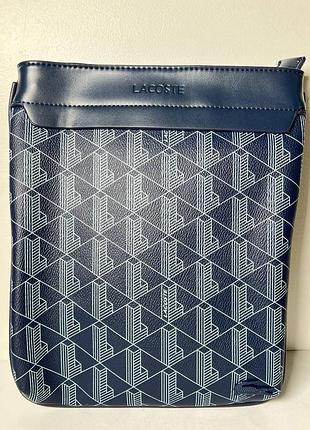 Сумка через плечо lacoste the blend slimline satchel blue