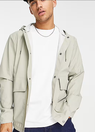 Чоловічий унісекс дощовик куртка rains short hooded rain coat - m