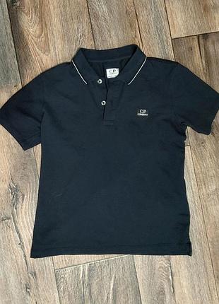Підліткове чорне c.p. company original premium polo чорне