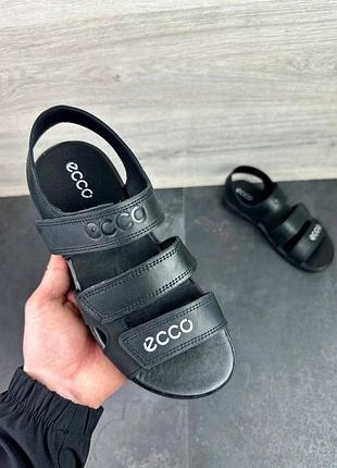 Босоножки ecco кожаные черные 45