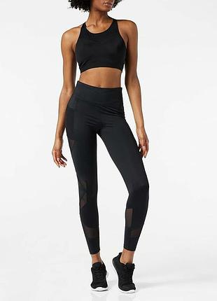 Женские спортивные леггинсы с сетчатой вставкой aurique s,l