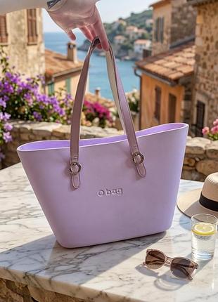 Сумка o bag urban оригінал італія бузкового кольору корпус ручки obag