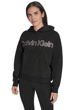 Женское худи на флисе calvin klein с капюшоном