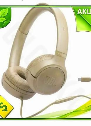 Ve наушники jbl бежевые накладные new version с микрофоном usb-c для смартфонов с технологией pure bas n6w_ver