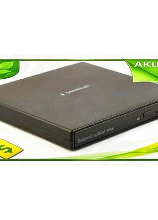 Ve зовнішній оптичний привід gembird new version чорний dvd+/-rw usb 2.0 рідер для ноутбука комп'ютера n6w_ver