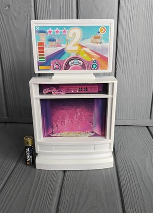 Меблі барбі barbie, телевізор і камін