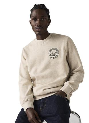 Свитшот с принтом levi's на флисе