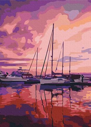 Розовый рассвет в яхтолке