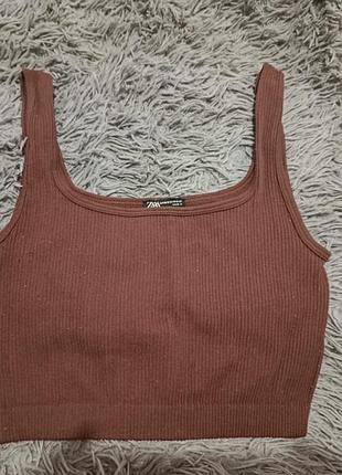 Топ zara в рубчик