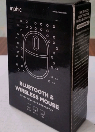 Беспроводная аккумуляторная мышь inphic pm6 (three-mode bluetooth &amp; wireless mouse)